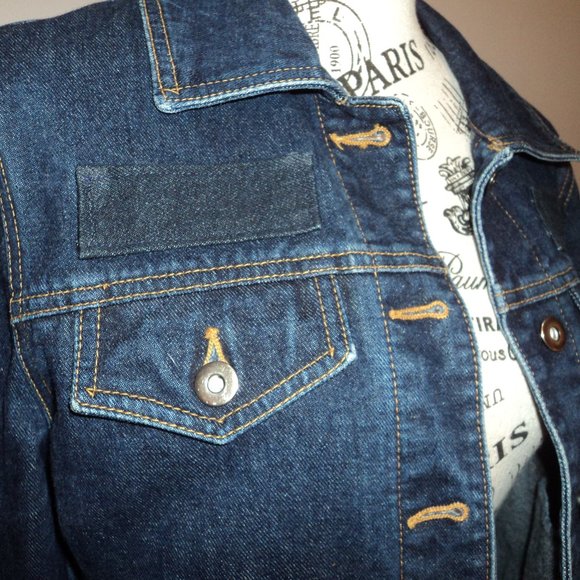 Rubbish Women's Medium Blue Denim Jean Jacket Coat - Picture 7 of 10